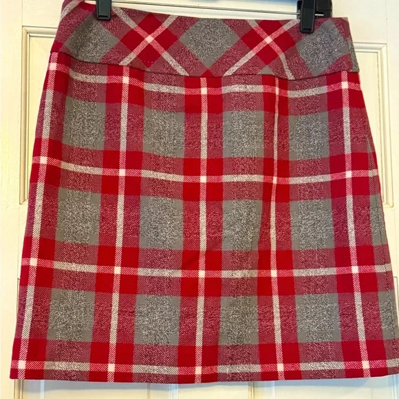 Eddie Bauer Red and Gray‎ Plaid Mini Skirt