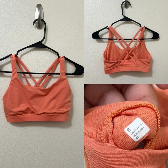 •LULULEMON• Energy Bra Orange Straps