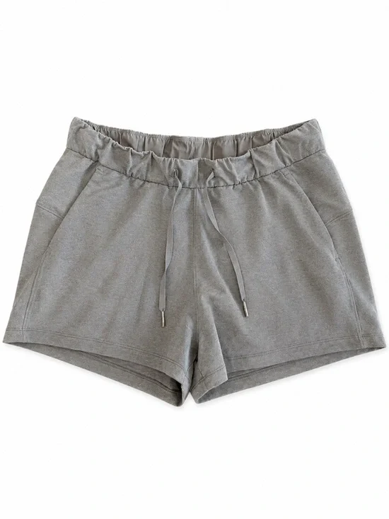 lululemon athletica Gray Elastic & Drawstring Athletic Shorts