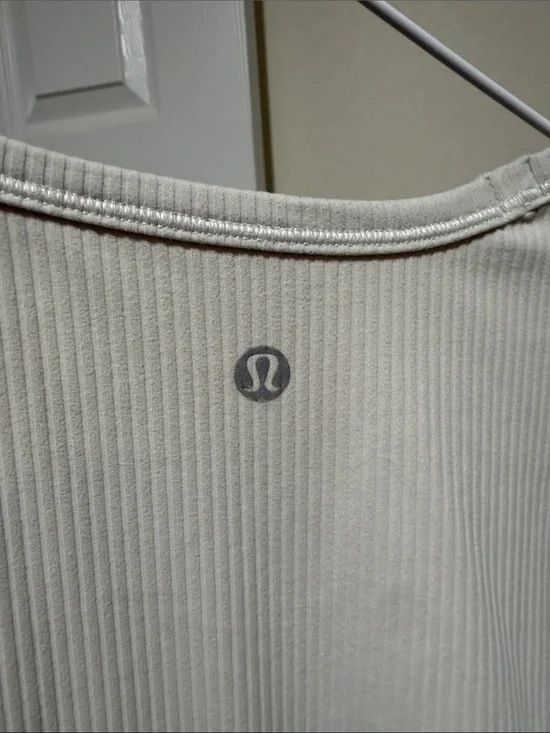 lululemon athletica Ribbed Short Sleeve Tee in Light Cream