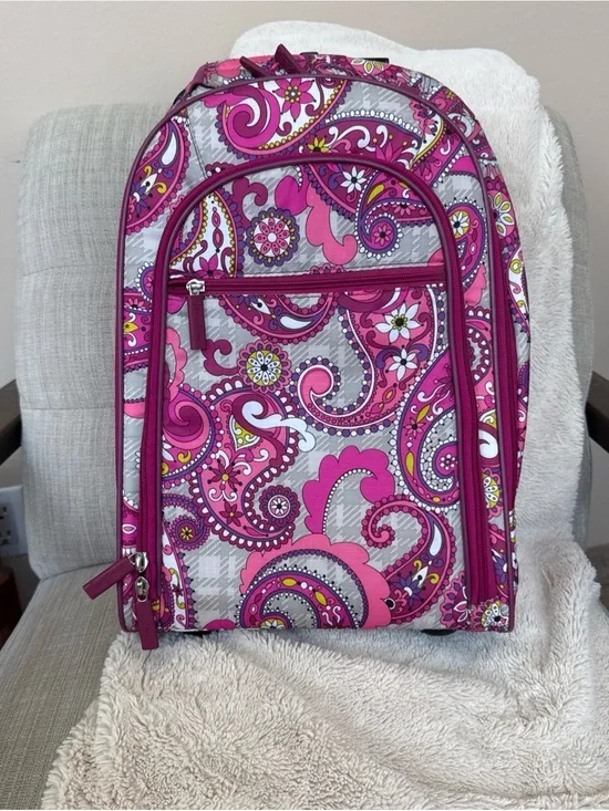 Vera Bradley Childs Rolling Backpack Very Berry Paisley Backpack travel school