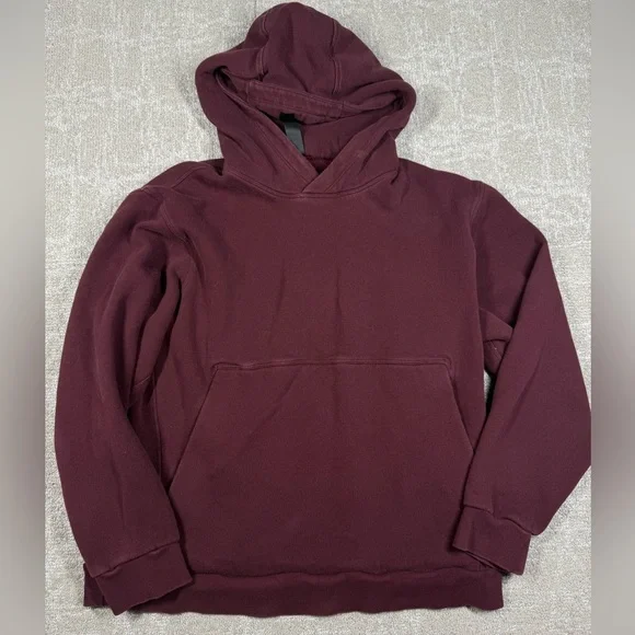 Lululemon Steady State Pull Over Hoodie Sweatshirt Maroon Men Size M