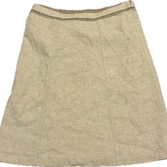 NWT Gap women's size‎ 12 Aline wool blend skirt casual beige neutral