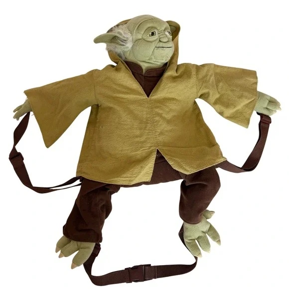 Star Wars Yoda Plush Backpack Comic Images 24 Inch Jedi Master Green Tan Brown