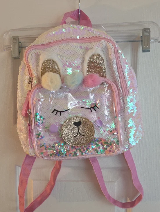 Cat & Jack Girls' Sequin Llama Backpack