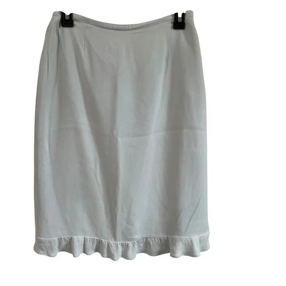 Vintage Talbots Silk Skirt Ruffle Hem Pencil Career Party‎ Cocktail Size 4