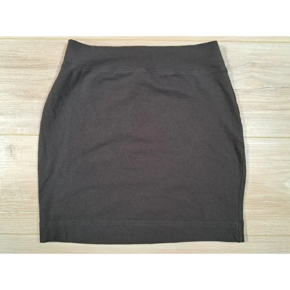 Moda International Womens Gray Cotton Blend Mini Skirt‎ Size S Charcoal Pull On