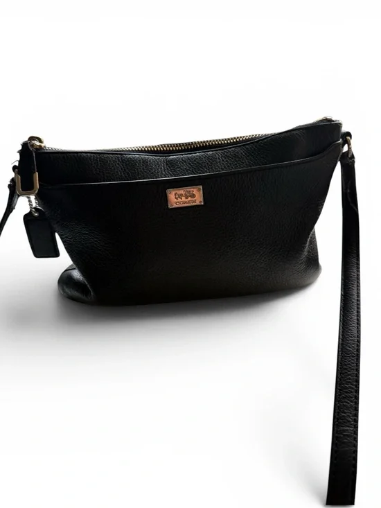 Coach Black Pebbled Leather Crossbody Bag