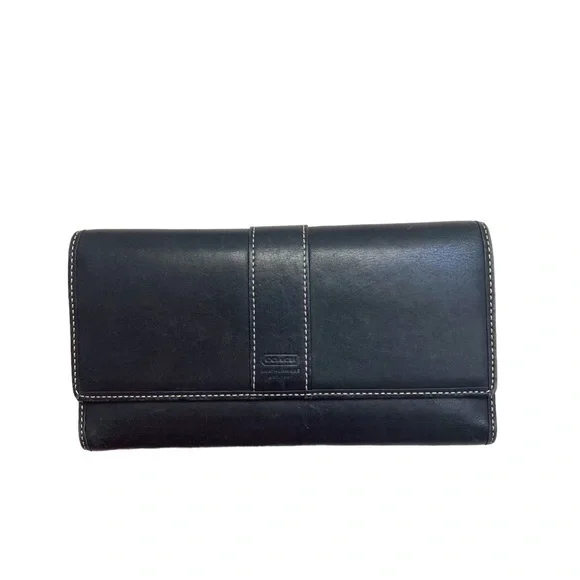 Coach black leather wallet