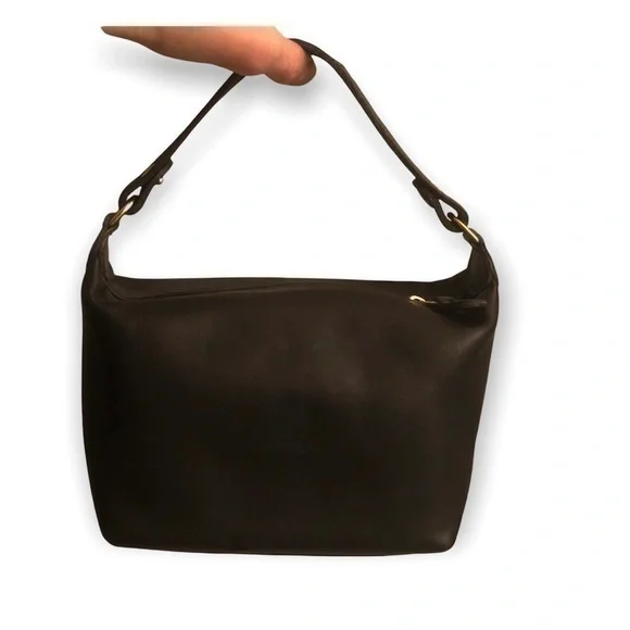 Coach vintage black leather mini bag