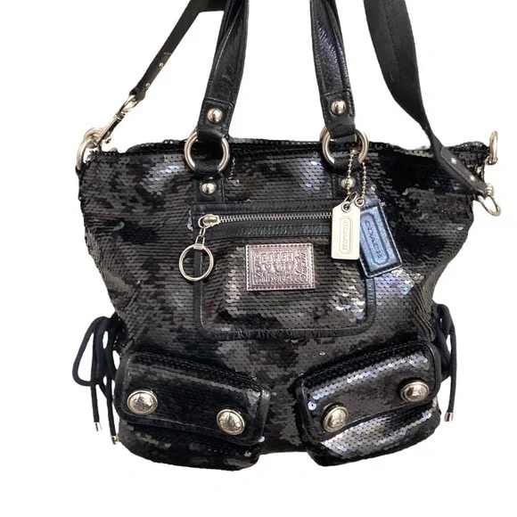 Coach Poppy Limited Edition Sequin Spotlight Tote Shoulder Bag 13821 rare