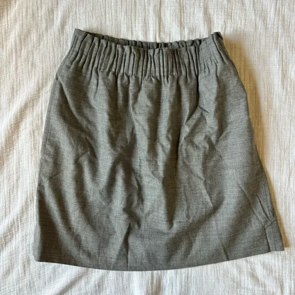 J. Crew Wool sidewalk‎ skirt gray womens 0
