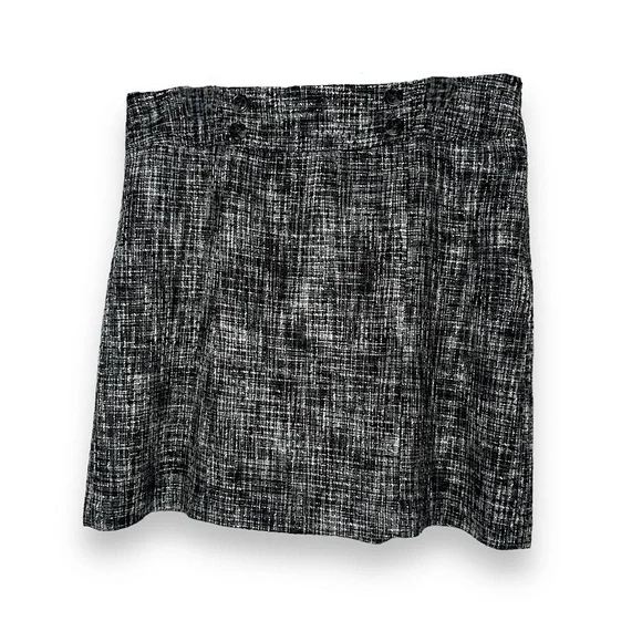 3/$20 💥 Ann Taylor Black &‎ Gray Tweed Business Casual Mini Skirt | Sz 18