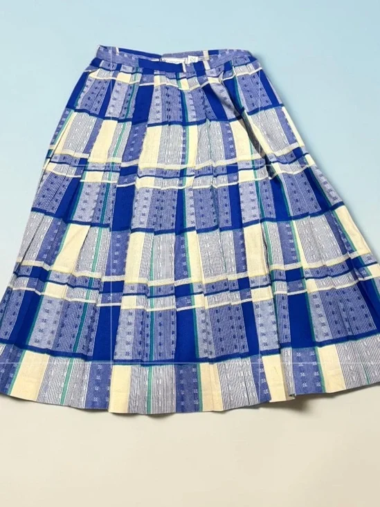 Evan Picone vintage 80s plaid wool skirt