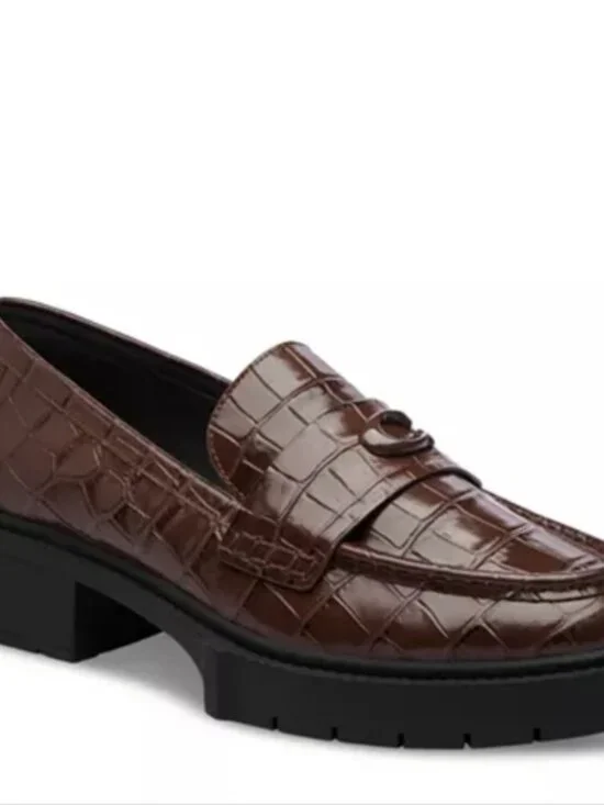 Coach Croc Brown Loafers