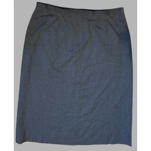 Talbots Skirt‎ Womens 20W Plus Gray Wool Stretch A Line Office Career Work