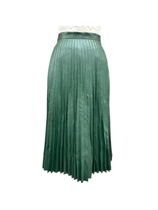 Garcia Emerald Accordion Pleated‎ Midi Skirt