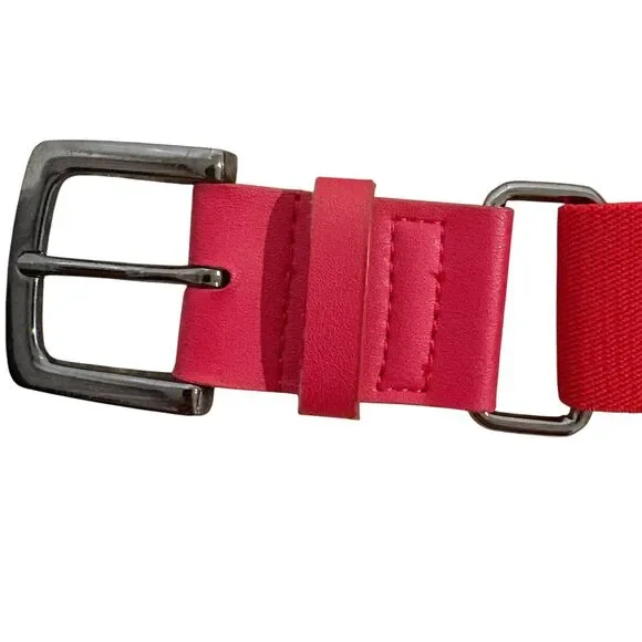 Lot of 2 Nike Baseball Belts Red Blue Adjustable Youth Boys Sports