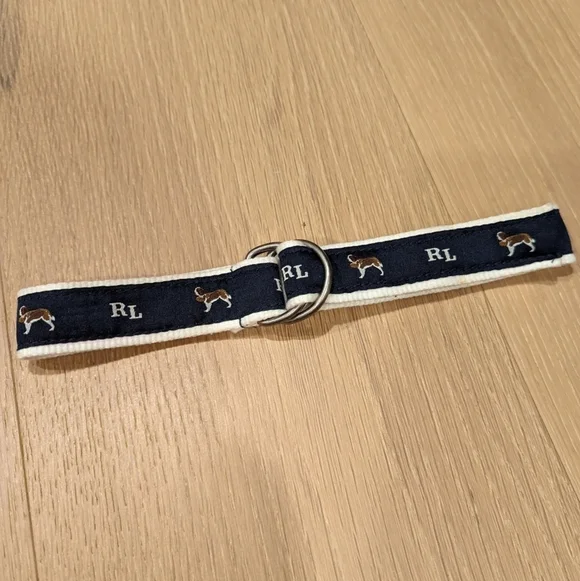 Navy Blue RL Dog Belt for a Baby