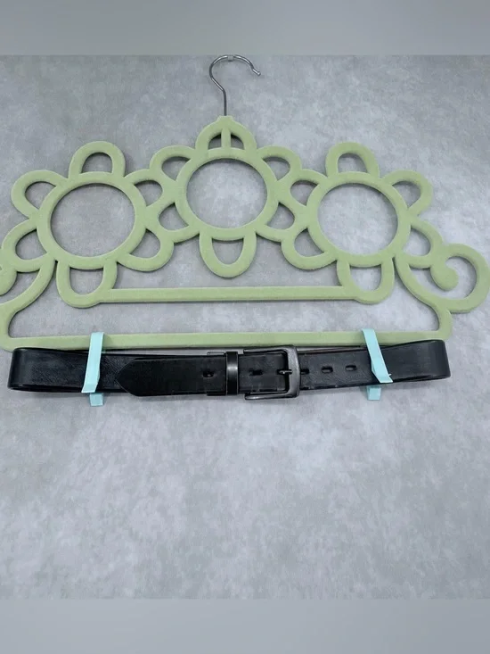 Classic Black Kids Leather Belt with Metal Buckle
