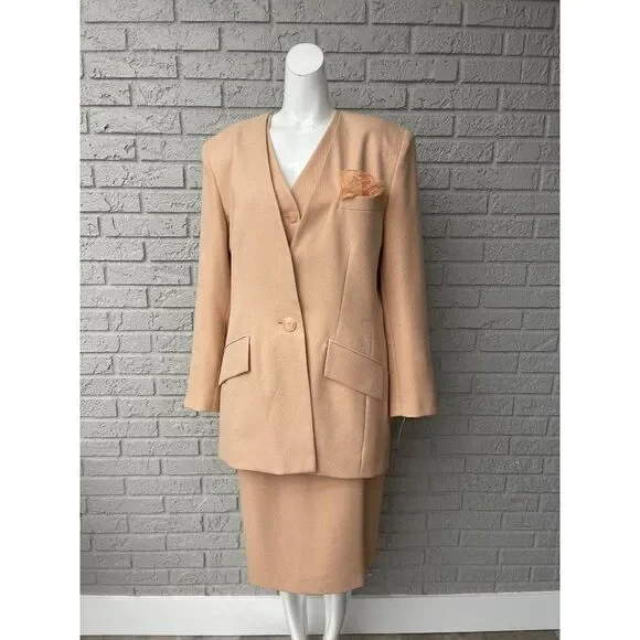 Kasper for ASL 3 Pcs Skirt Suit Set Size 14