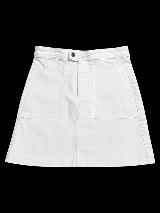 Banana Republic White Cotton Stretch Utility Mini Skirt Size 2
