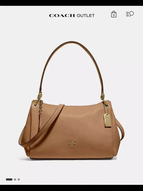 COACH MIA Tan Leather Shoulder Bag