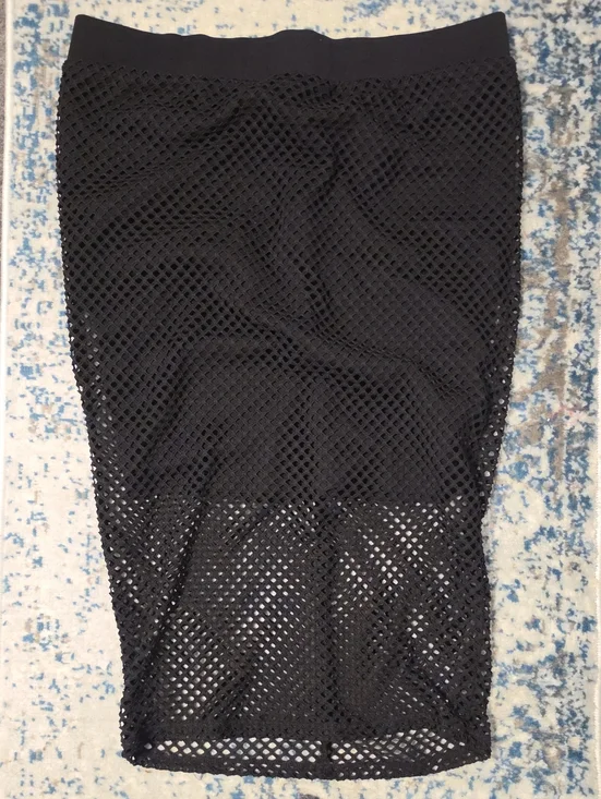 Torrid Black Mesh Pencil Skirt Sz 1