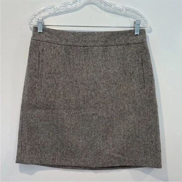 Banana Republic Womens Brown‎ Tweed Wool Blend Skirt Size 8