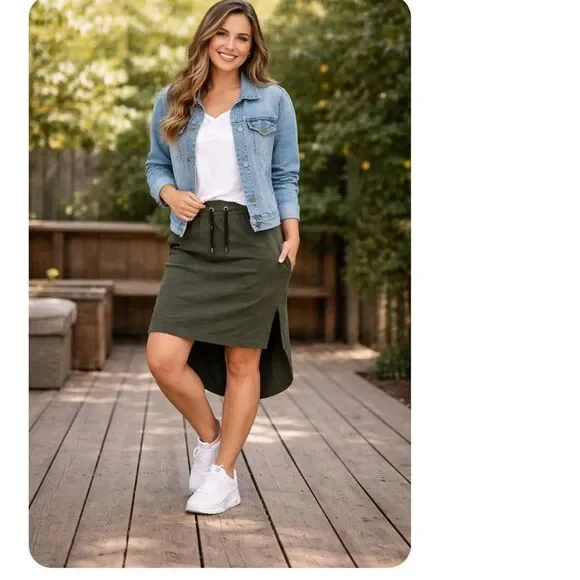 NWT Grey State Green Desert Palm Lena Skirt Size XS