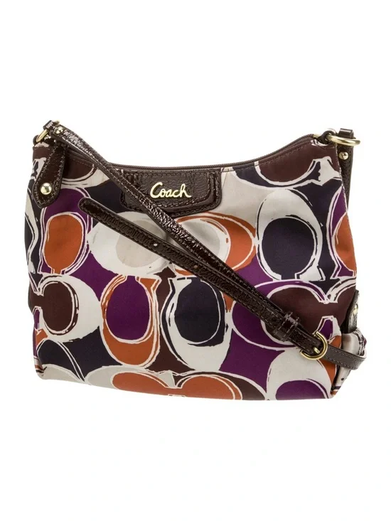 Coach 2011 Ashley Hand-Drawn Scarf Print Swingpack/Crossbody Bag F48055 NWT