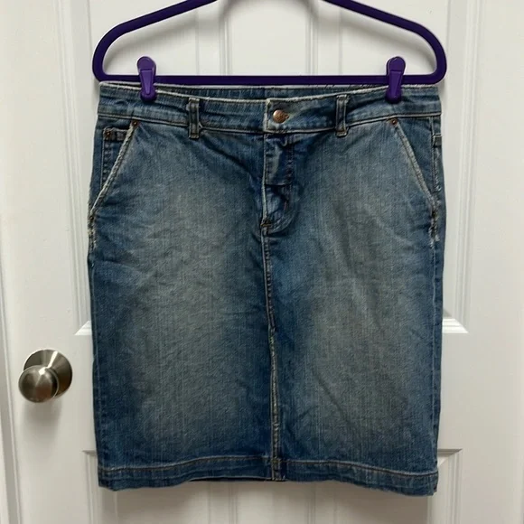 Bella Dahl Denim Mini Skirt with‎ Front Slit - size 30