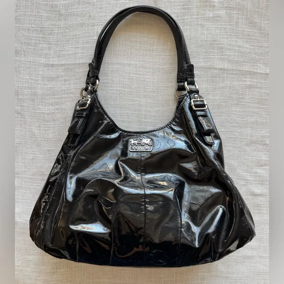 Coach Madison Maggie Patent Leather Shoulder Bag