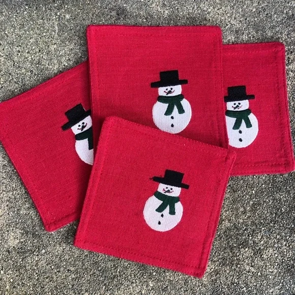 Christmas snowman ⛄️ cloth coasters