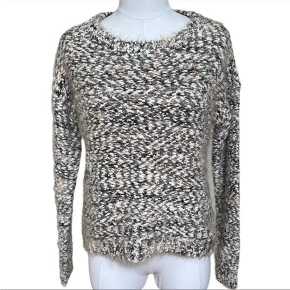 Anthropologie Noisy May Chunky Knit Sweater in Neutral Motif Size S NWT
