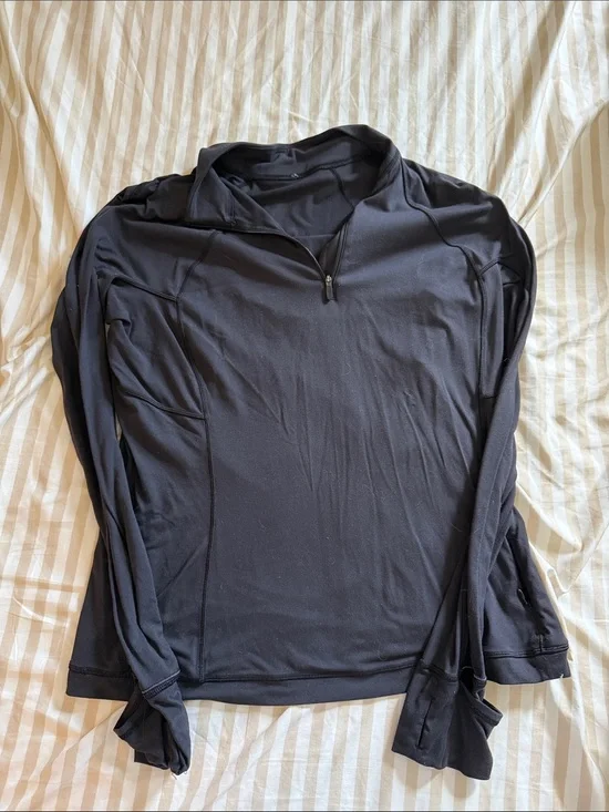 lululemon athletica Black Long-Sleeve Half-Zip Pullover