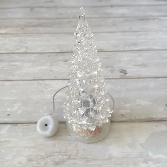 Mini Light Up Christmas Tree Holiday Decor Home Decorations Color Changing Light