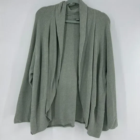 Barefoot Dreams CozyChic Ultra Lite Cocoon Cardigan Womens 2XL Green Beach Glass