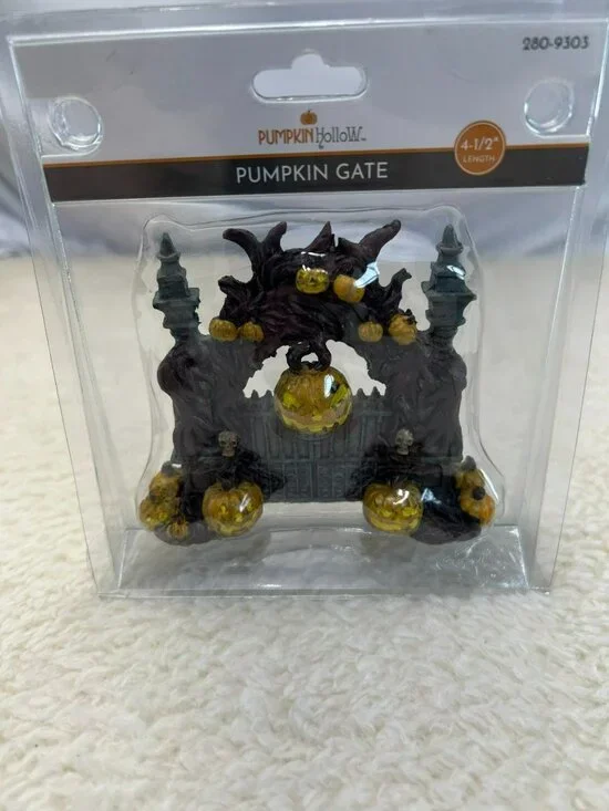 Pumpkin Hollow Pumpkin Gate Decorative Accessory Black/Orange 4.5