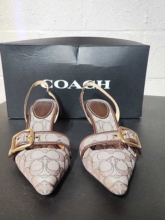 Coach Margo Slingback In Signature Jaquard