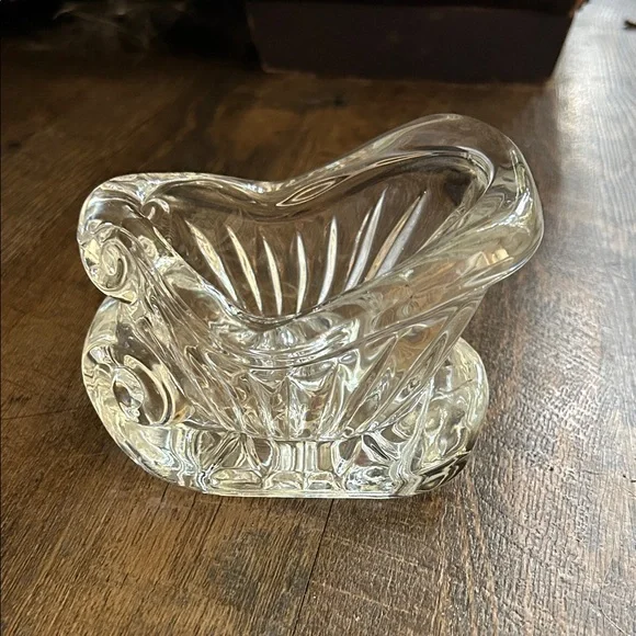 Crystal Sleigh Votive Candle Holder USA Centerpiece‎ Winter Christmas Holiday