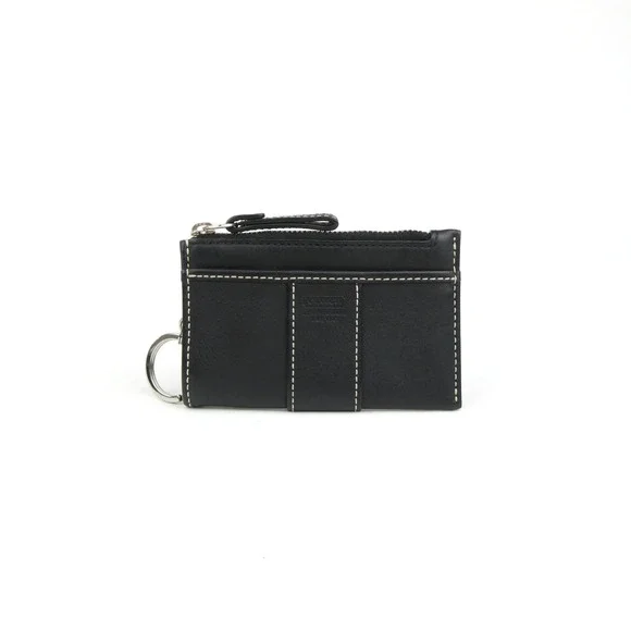 Coach Black Leatherware Mini Skinny Card Case