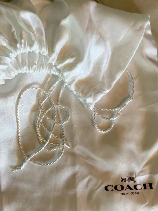 COACH Extra Large White Satin Dust Bag 23x19 Replacement Handbag Cover XL