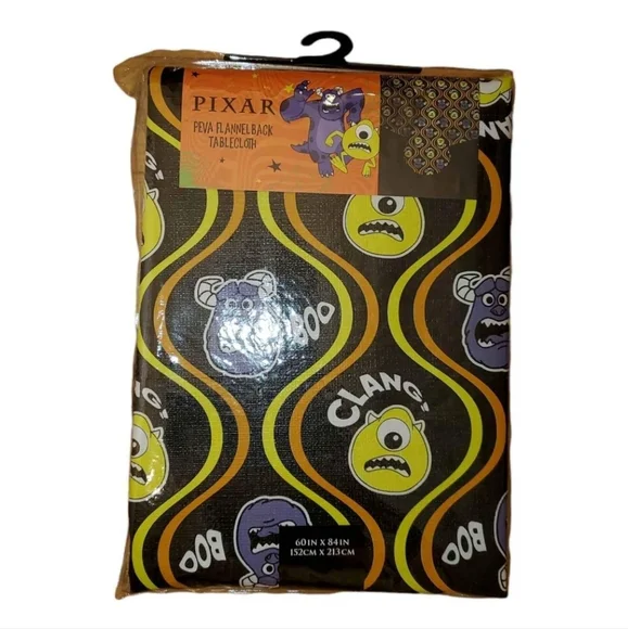 New‎ Halloween Disney Monsters Inc Peva Flannel Back Tablecloth 60
