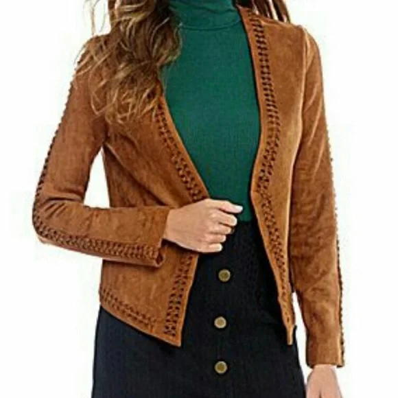 Gianni Bini Faux Suede Jacket / Cardigan