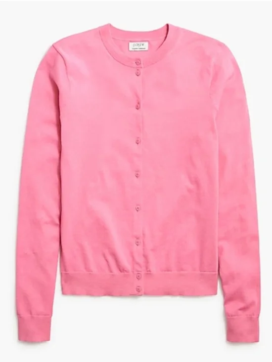 J. Crew Factory Classic Pink Cardigan ~ Medium