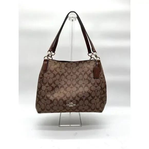 Coach NWOT Hallie Shoulder Bag, Signature Canvas