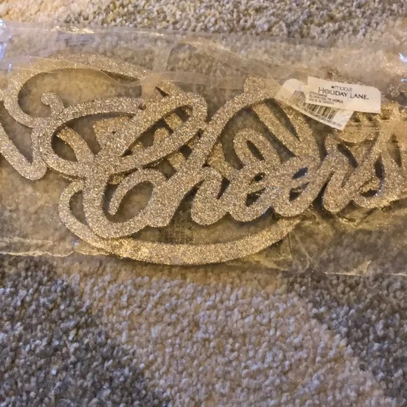 NEW Celebrate and Cheers Glitter Decoration