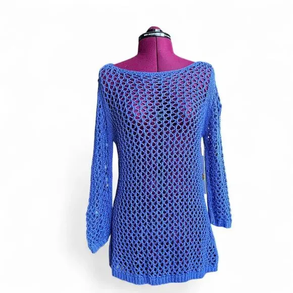 Purple crochet sweater