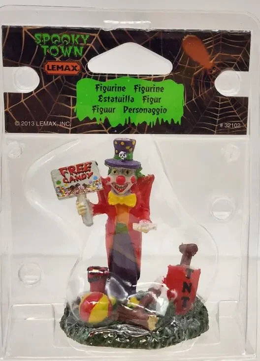 Lemax 32102 Free Candy Clown Spooky Town Figure Halloween Decor Figurine